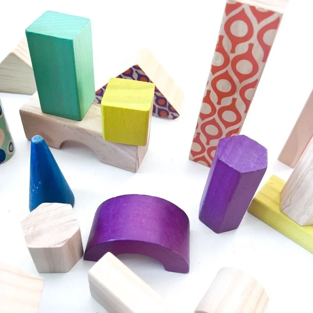 B.Toys Wood U Build it Wooden Blocks in a Bag